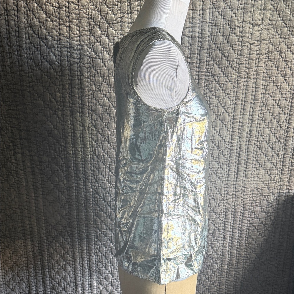 Versace Collection Shimmering Silver Sleeveless B… - image 3